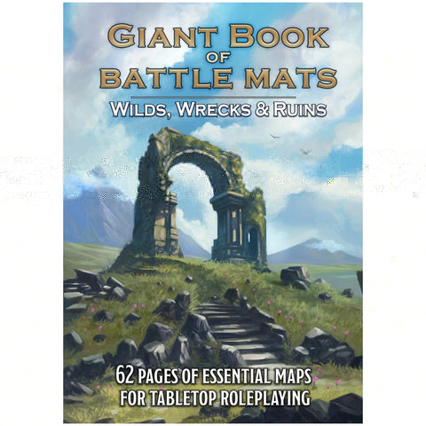 Giant Book of Battle Mats Wilds, Wrecks & Ruins (17"x12")